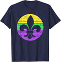 Mardi Gras fleur de lis for carnival celebration T-Shirt - Navy Blue