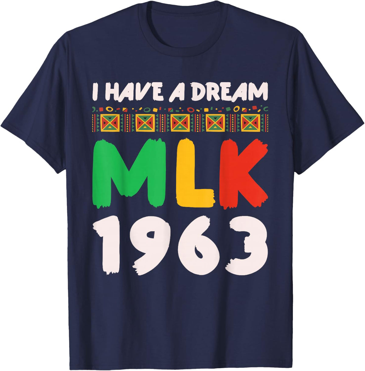 Martin Luther King jr MLK Day Black History T-Shirt - Navy Blue