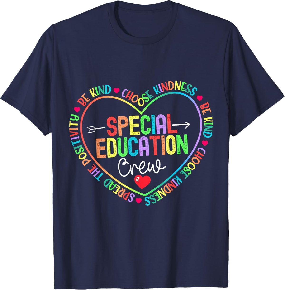 Special Educators Special Ed Teacher Special Education Crew T-Shirt - Navy Blue