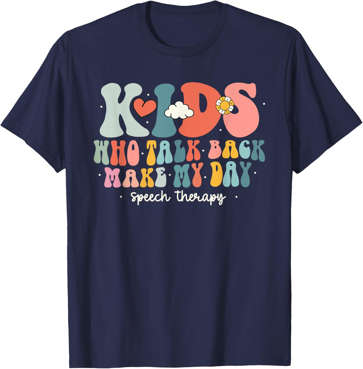 Speech Therapy Speech Language Pathologist SLP Women Tee T-Shirt - Navy Blue
