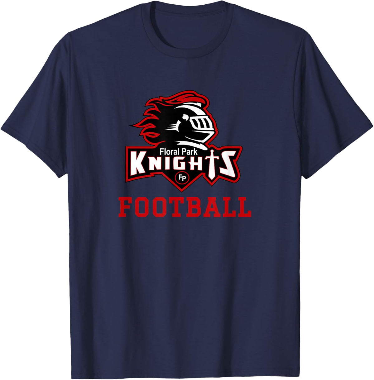 Floral Park Memorial Knights Football T-Shirt - Navy Blue