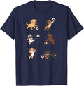 Silly Dogs Playing Soccer Player Cute Goalie Funny Pet Lover T-Shirt - Navy Blue