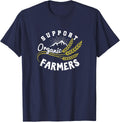 Farmer Biobauer Wheat Farm Field Harvest Gift T-Shirt - Navy Blue