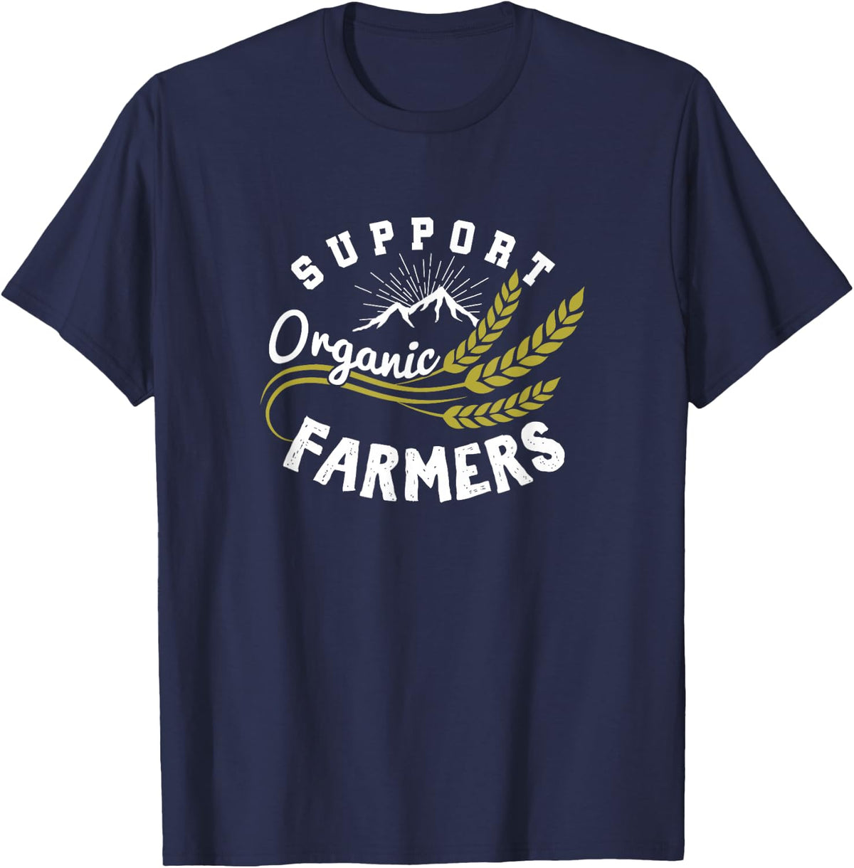 Farmer Biobauer Wheat Farm Field Harvest Gift T-Shirt - Navy Blue