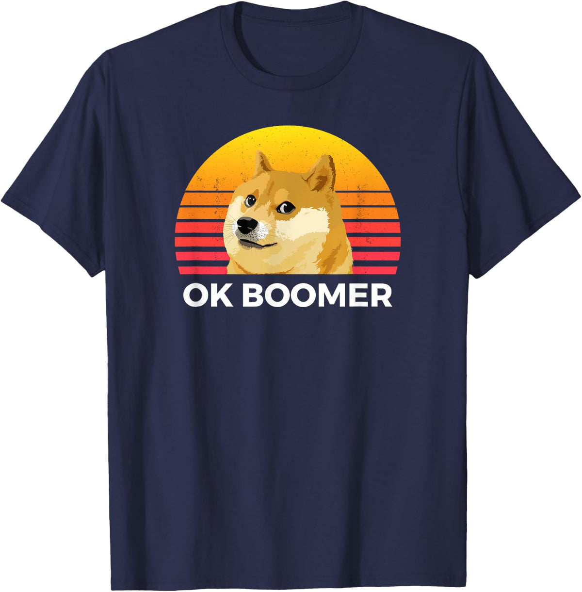 Ok Boomer Funny Gen Z Meme T-Shirt - Navy Blue