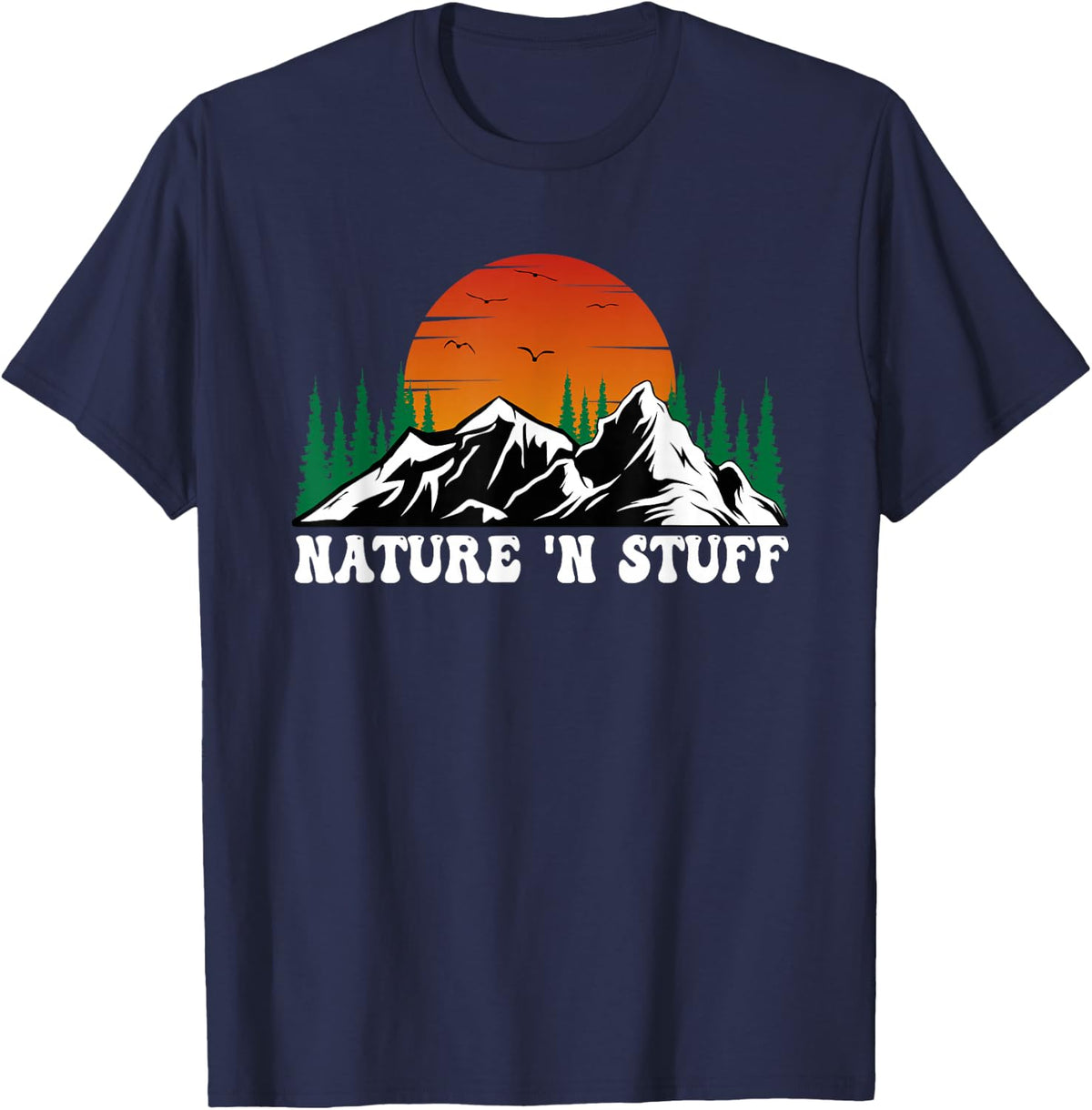 Nature and Stuff This is My Hiking T-Shirt - Navy Blue