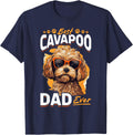 Cavapoo Dog Breed Pet Best Cavapoo Dad Ever T-Shirt - Navy Blue