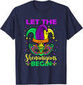 Let The Shenanigans Begin Mardi Gras Carnival Men Women Kids T-Shirt - Navy Blue