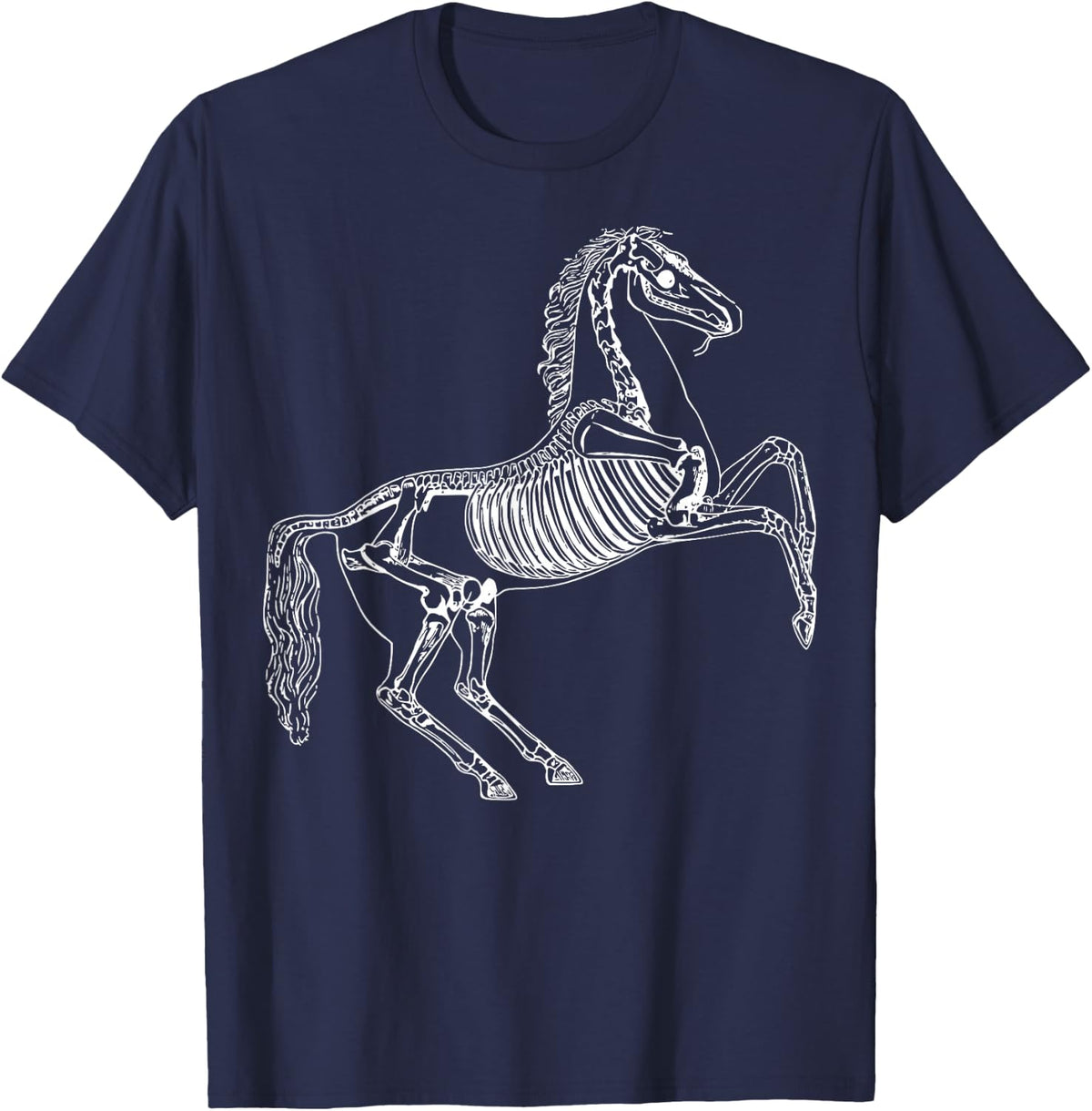 Horse Skeleton T-Shirt - Navy Blue