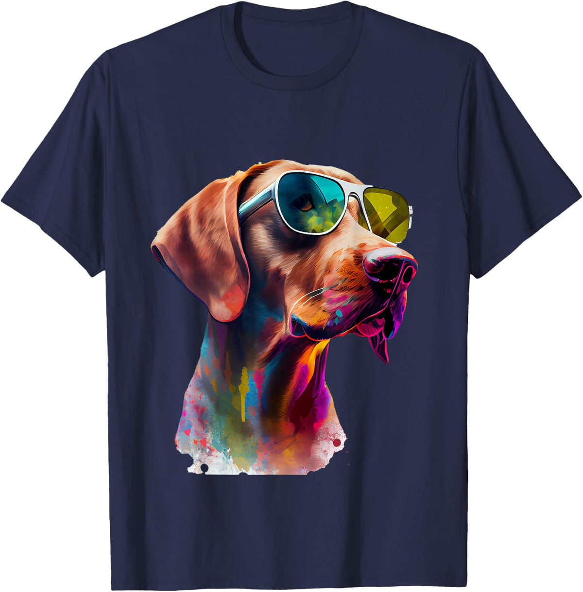 Viszla Dogs Fan Owner Gifts Clothing & Designs Unisex-Adults, Unisex-Kids Multicolor Classic Fit Short Sleeve T-Shirt Small
