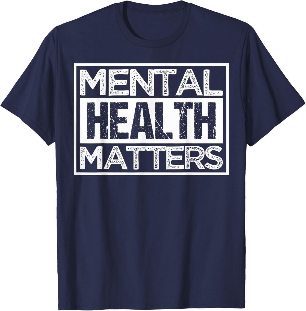 Mental Health Awareness Mental Heath T-Shirt - Navy Blue