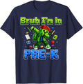 Bruh I'm in Pre-K Gamer Back to School Boys T-Shirt - Navy Blue