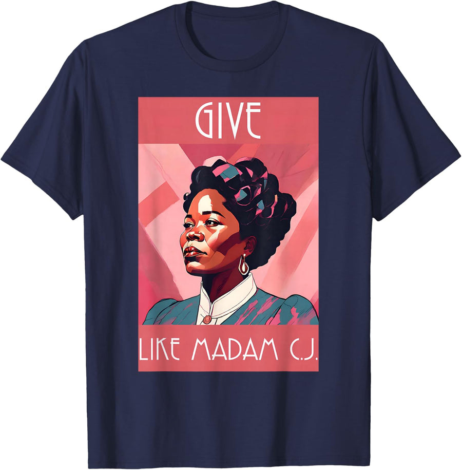Black History Month Afro-American African Leader Juneteenth T-Shirt - Navy Blue