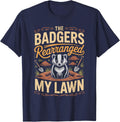 The Badgers Rearranged My Lawn T-Shirt - Navy Blue