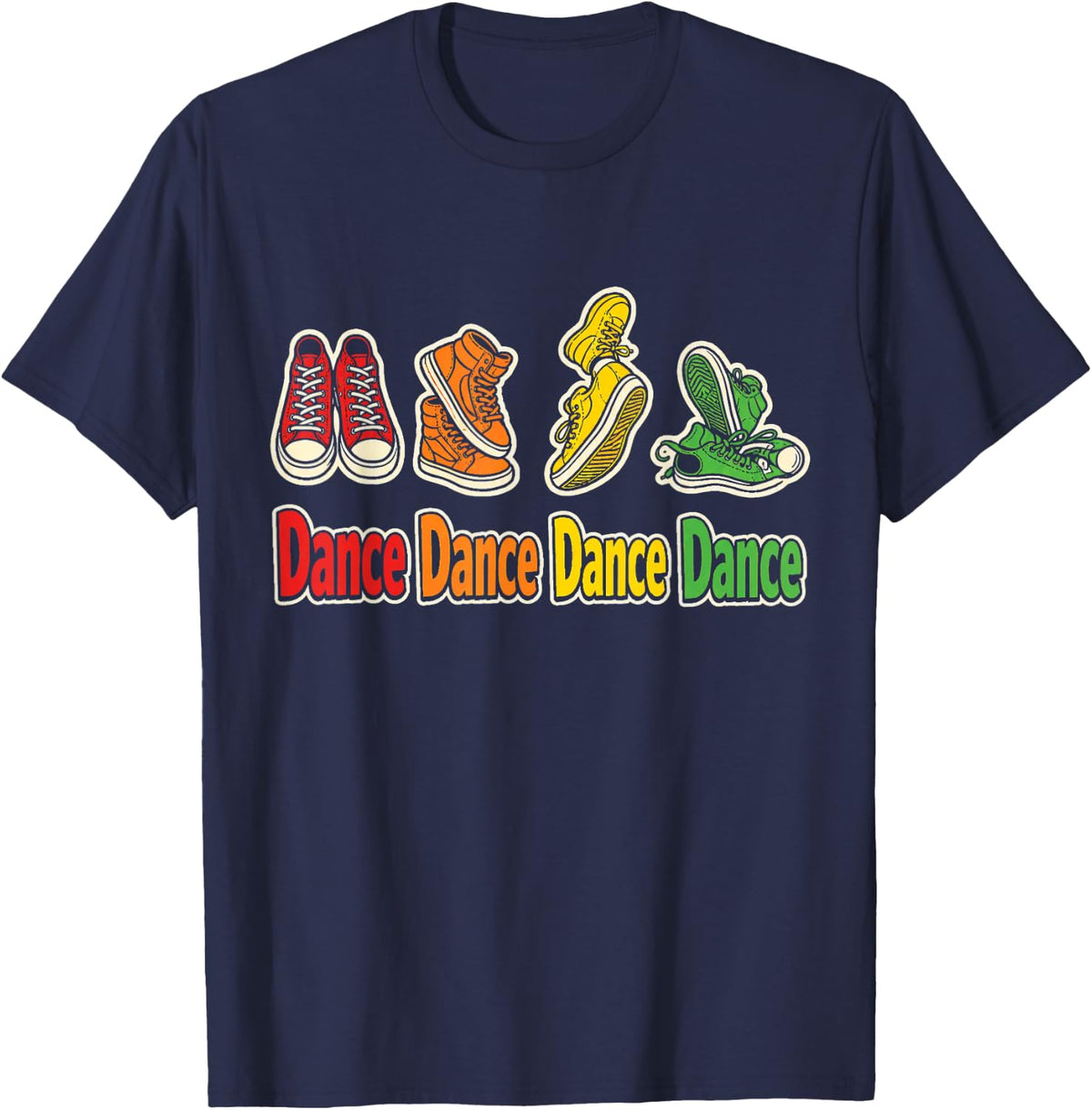 Elementary Music Teacher Dance Dancing Sneakers Gift T-Shirt - Navy Blue