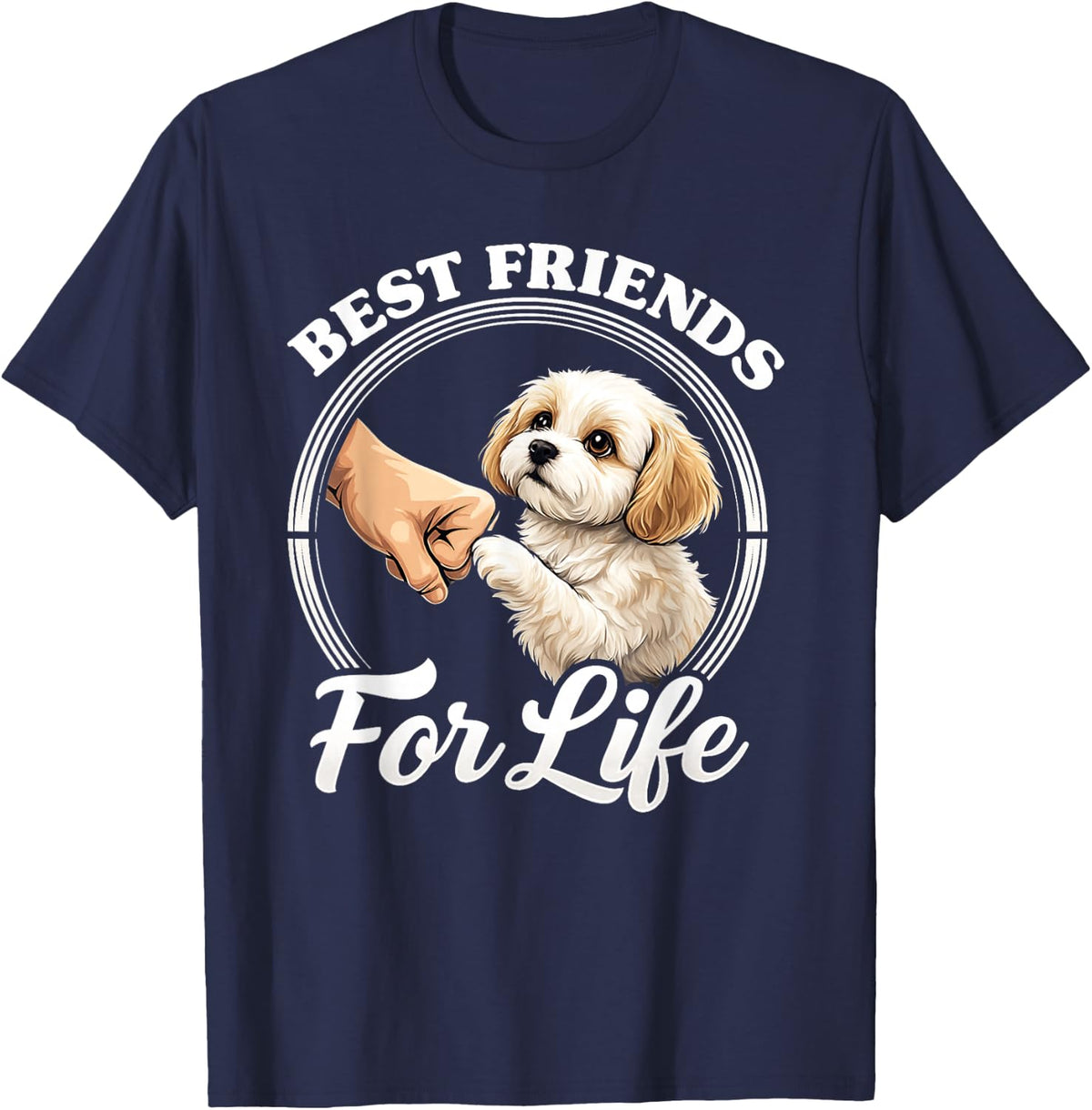 Cavachon Dog Lover Design Beautiful Cavachon T-Shirt - Navy Blue