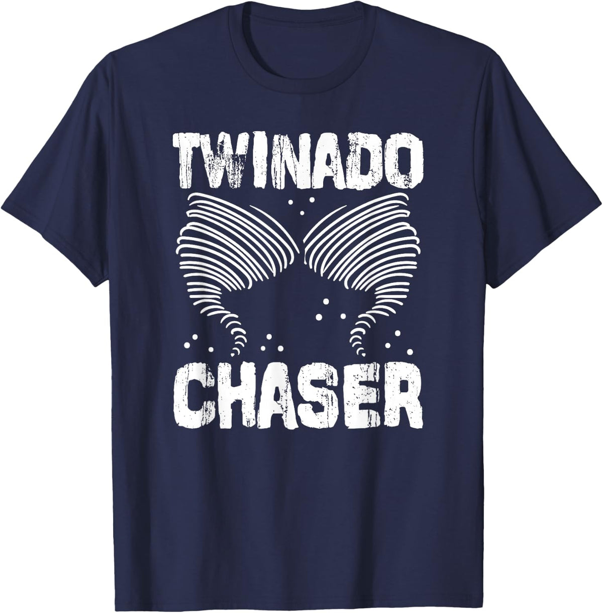 Twinado Chaser Funny Mom Dad Twin Parents T-Shirt - Navy Blue
