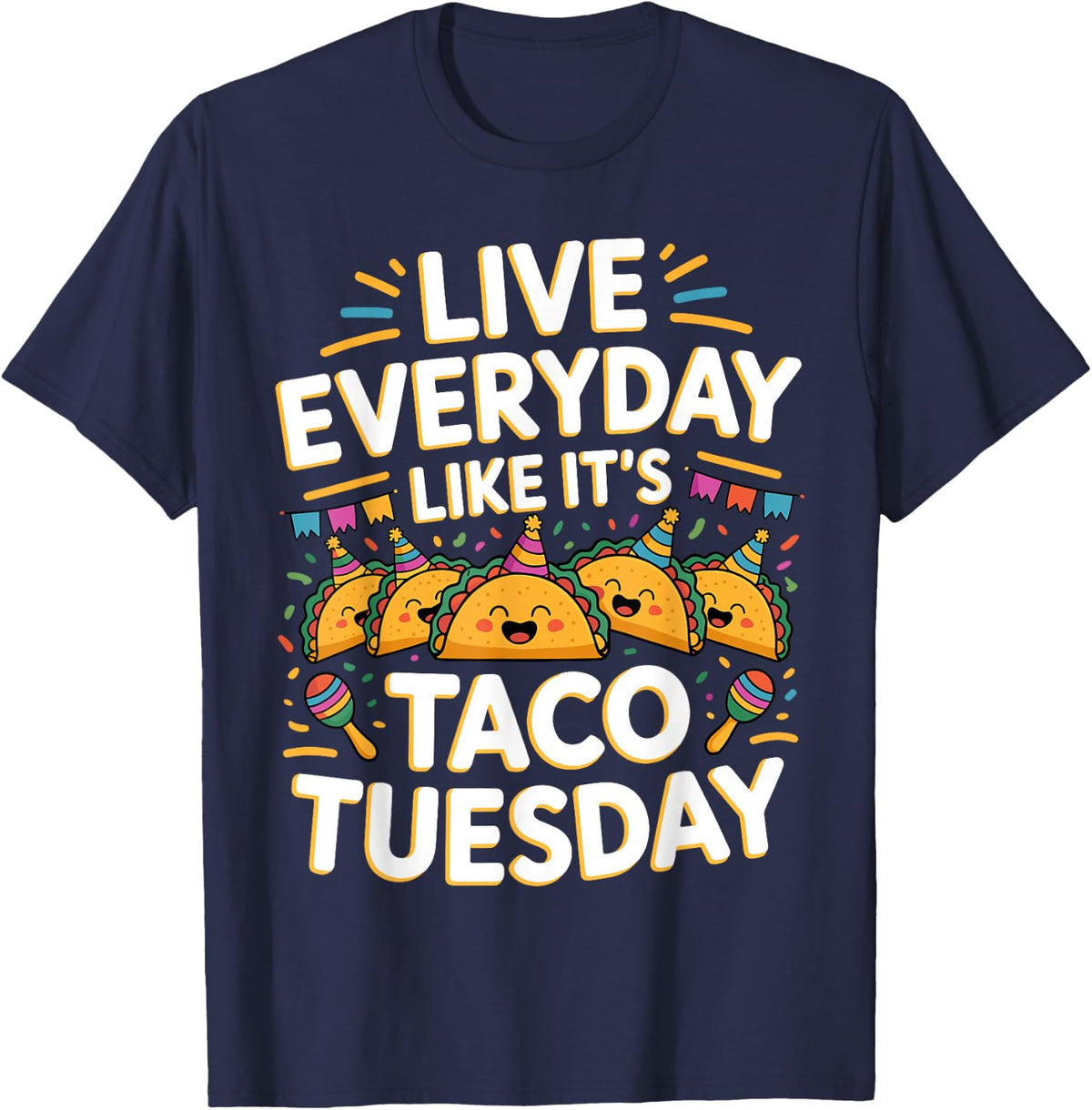 Taco Lover Design for Men Women Kids Cinco De Mayo Taco T-Shirt - Navy Blue