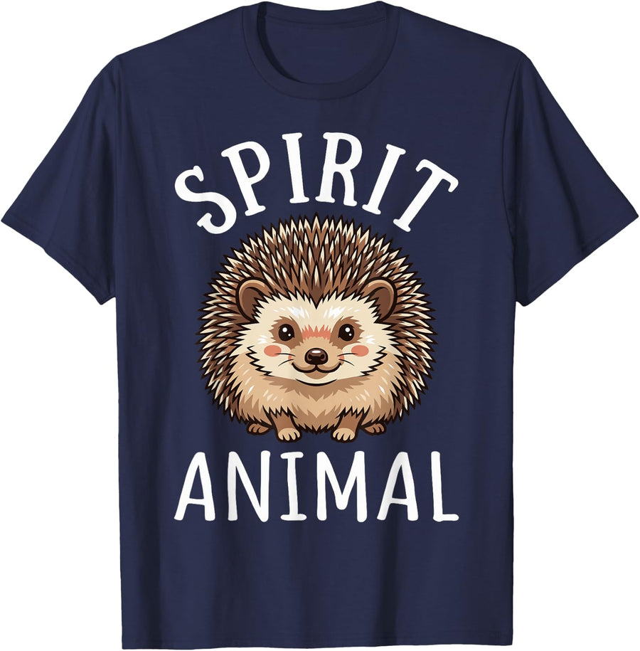 Spirit Animal - Hedgehog Lover Gifts Man Woman Kids T-Shirt - Navy Blue