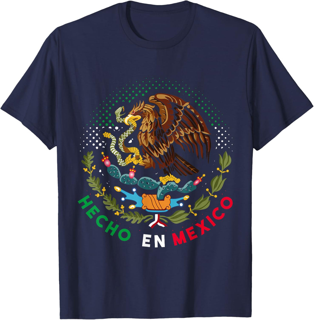 Mexican Pride Hecho En Mexico T-Shirt - Navy Blue