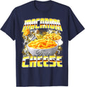 Macaroni and Cheese Meme Bootleg Rap Style 90s Vintage Funny T-Shirt - Navy Blue