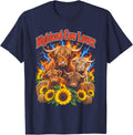 Highland Cow Lover Highland Cattle Farmer T-Shirt - Navy Blue
