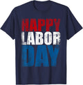 Happy Labor Day Grunge Labor Day T-Shirt - Navy Blue