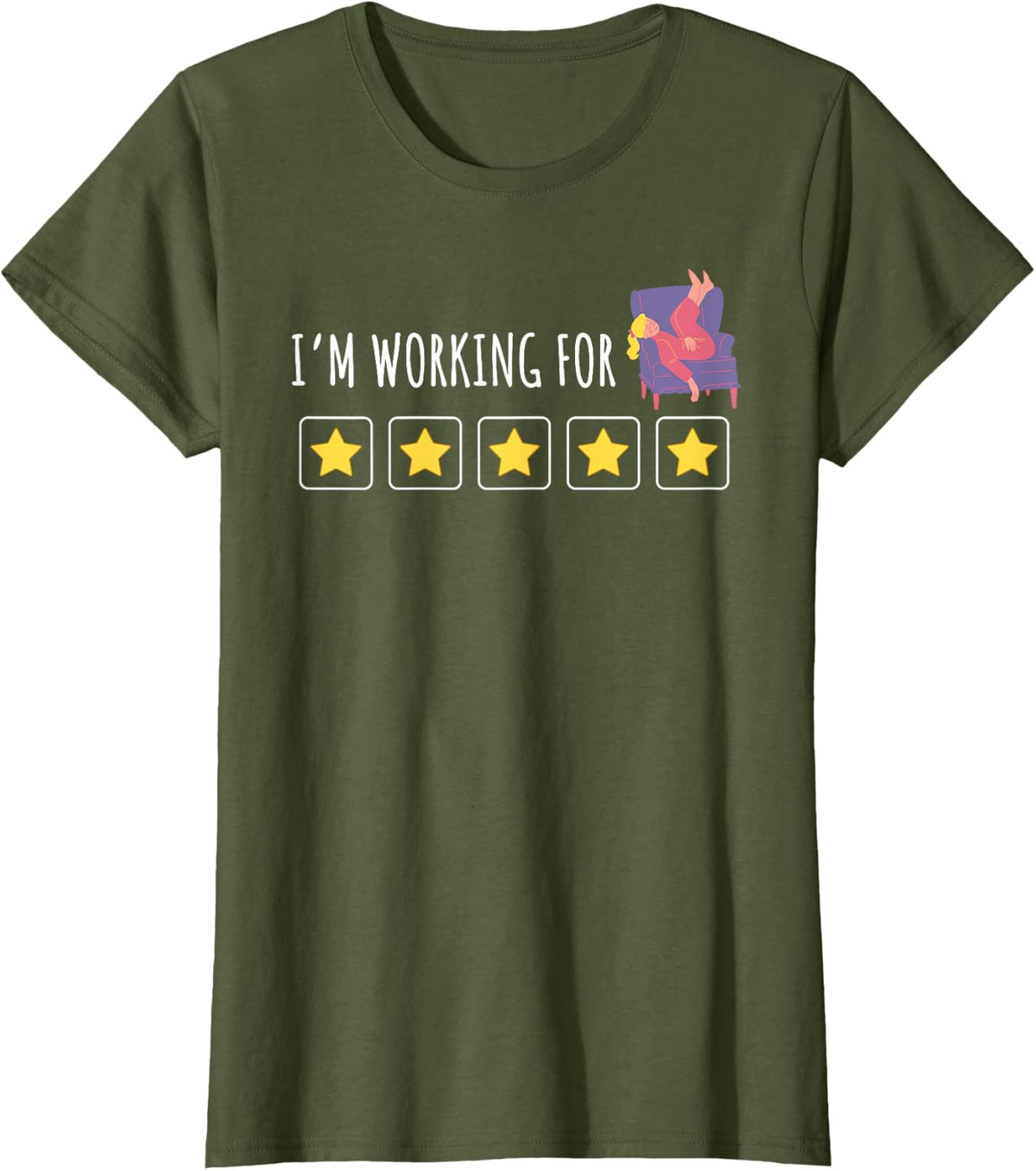 Token Board ABA, Behavior Analyst, I'm Working for Stay Home T-Shirt - Olive Green