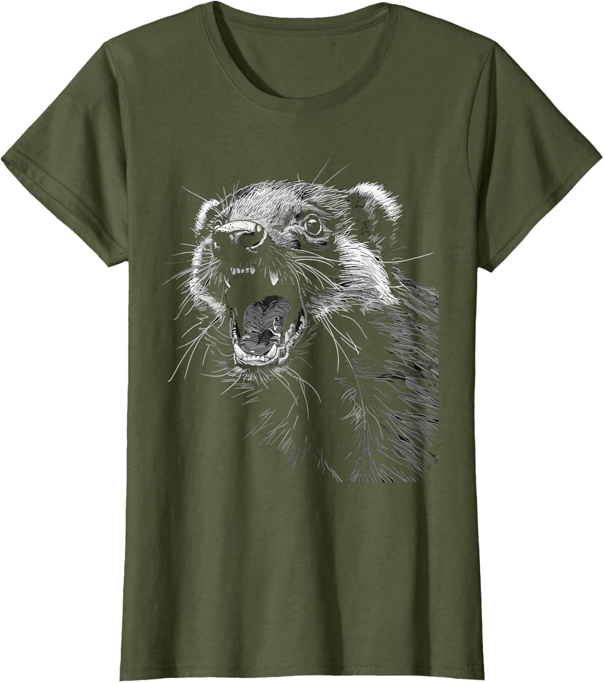 Funny Honey Badger Lover For Women Men T-Shirt - Olive Green