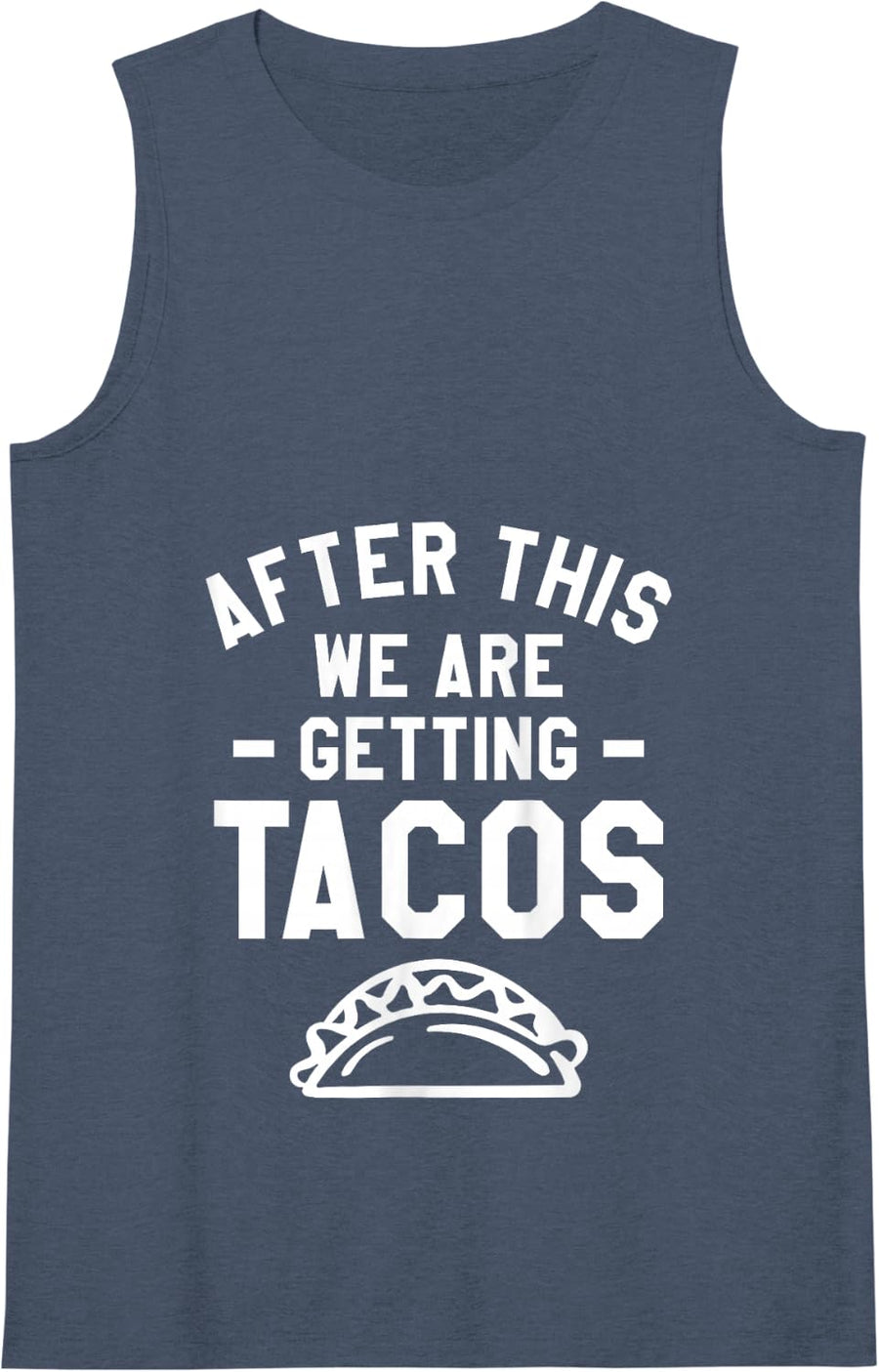 Womens After This We Are Getting Tacos Running Marathoner Marathon Tank Top - Navy Blue