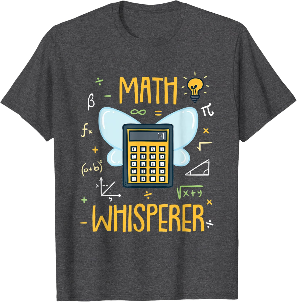 Math Whisperer For Math Teacher T-Shirt - Dark Heather Grey