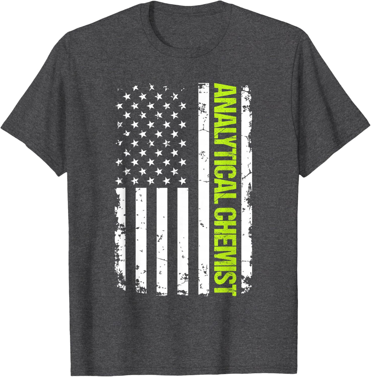 Analytical Chemist USA Flag T-Shirt - Dark Heather Grey