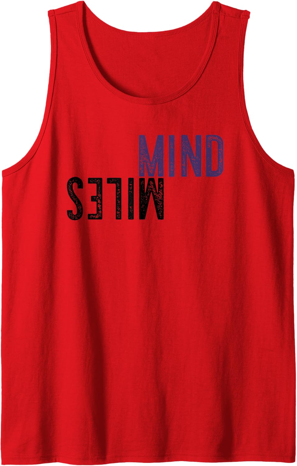 Mind Over Miles Fun Running Runner Marathon Meme Tank Top - Red