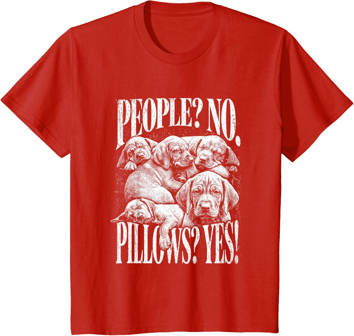 Vizsla Puppy Anti Social Introvert Sleepy T-Shirt - Red