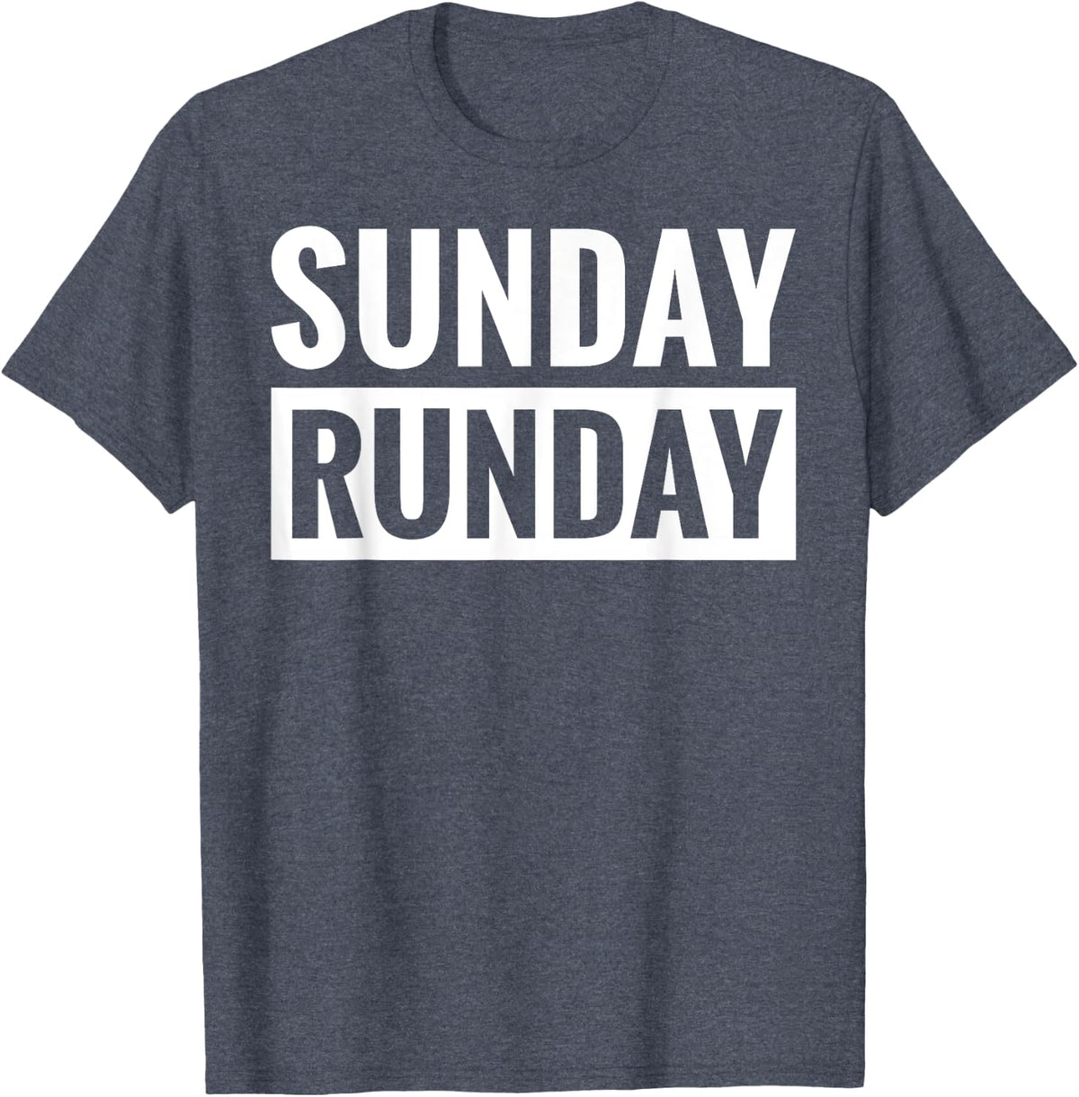 Sunday Runday T-Shirt - Gift for Runners and Athletes - Heather Blue