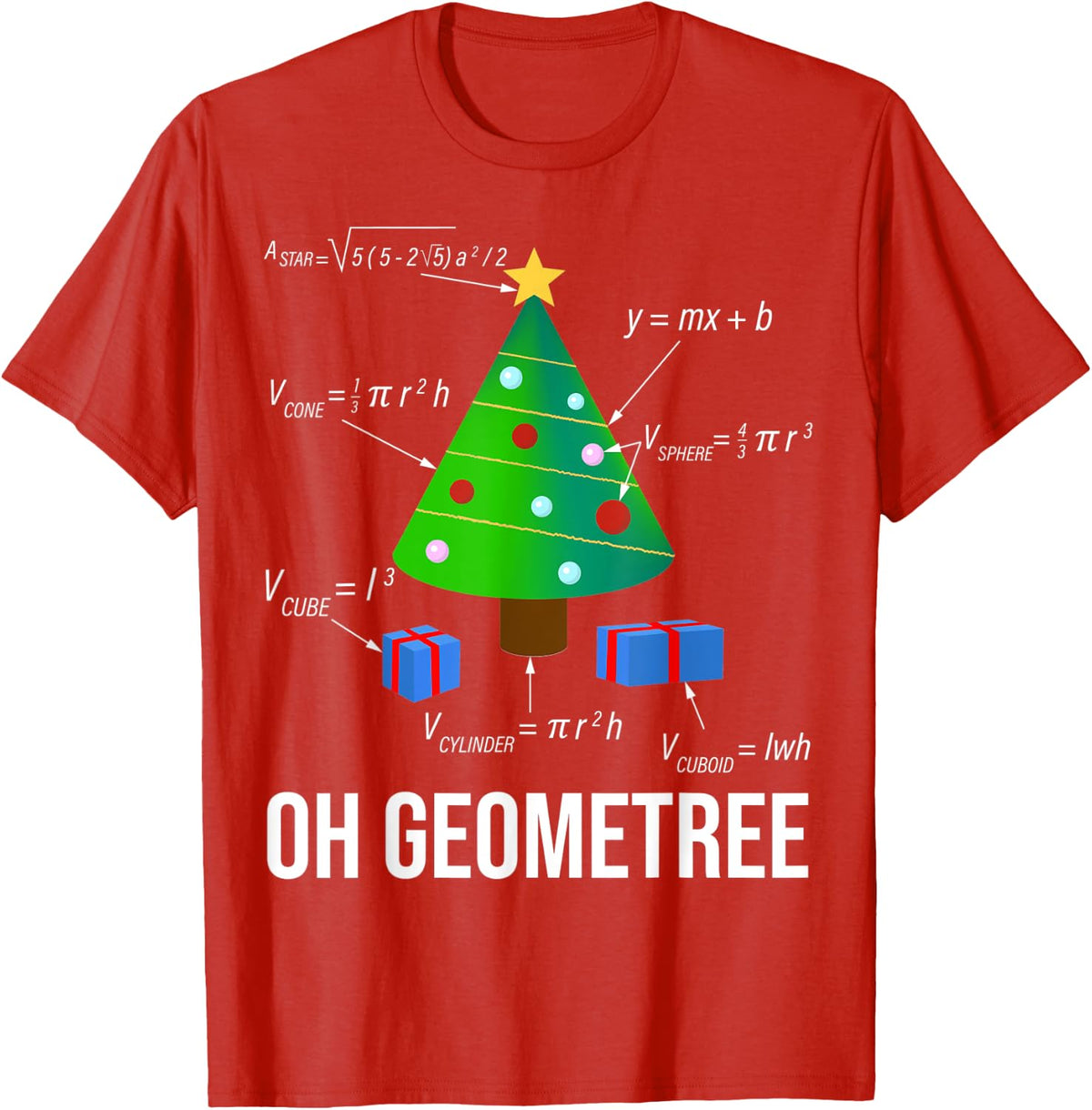 Oh Geometree T-Shirt - Red