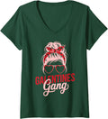 Women's Galentine's Day Galentine Gang Best Friends and Girls V-Neck T-Shirt - Dark Green