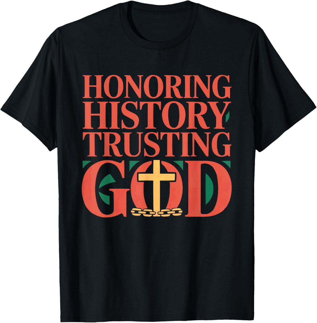 Christian Faith Juneteenth African American Jesus Christ Tee T-Shirt - Black