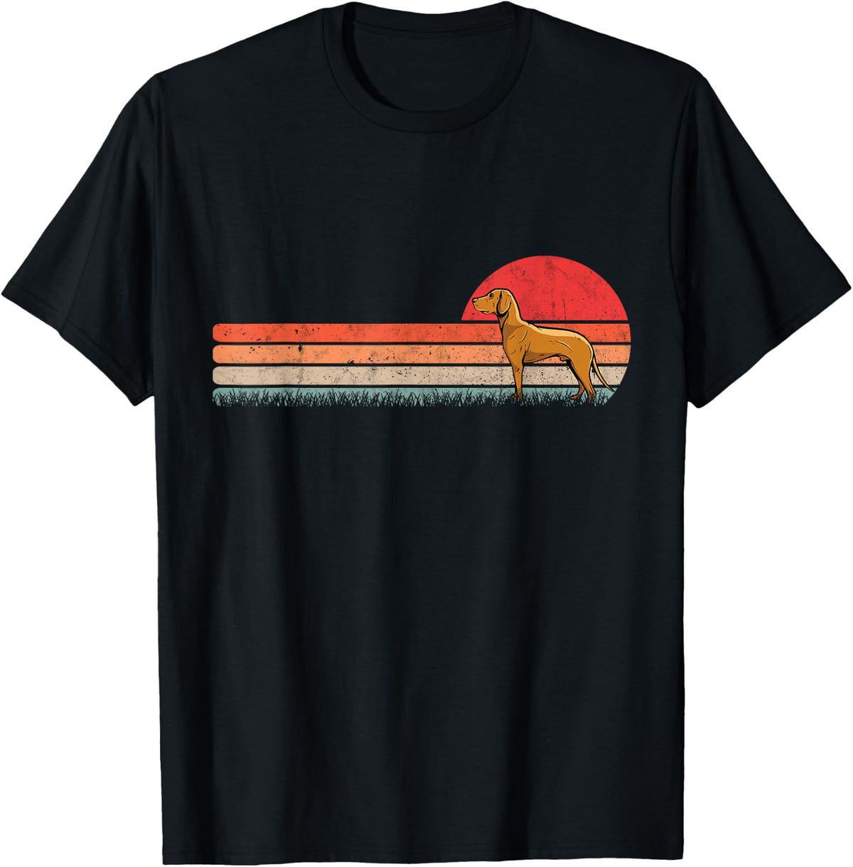 Magyar Vizsla Retro Wirehaired Pointer Vizsla Tees T Shirts - Black