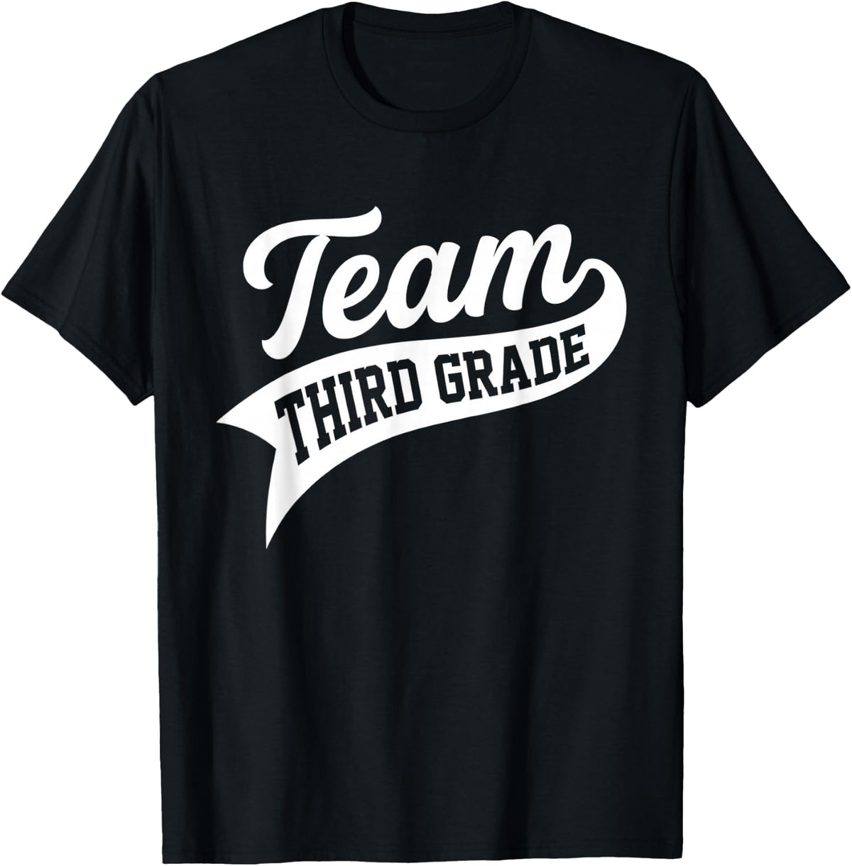 Team Third Grade Teacher Back to School Student Squad T-Shirt - Black