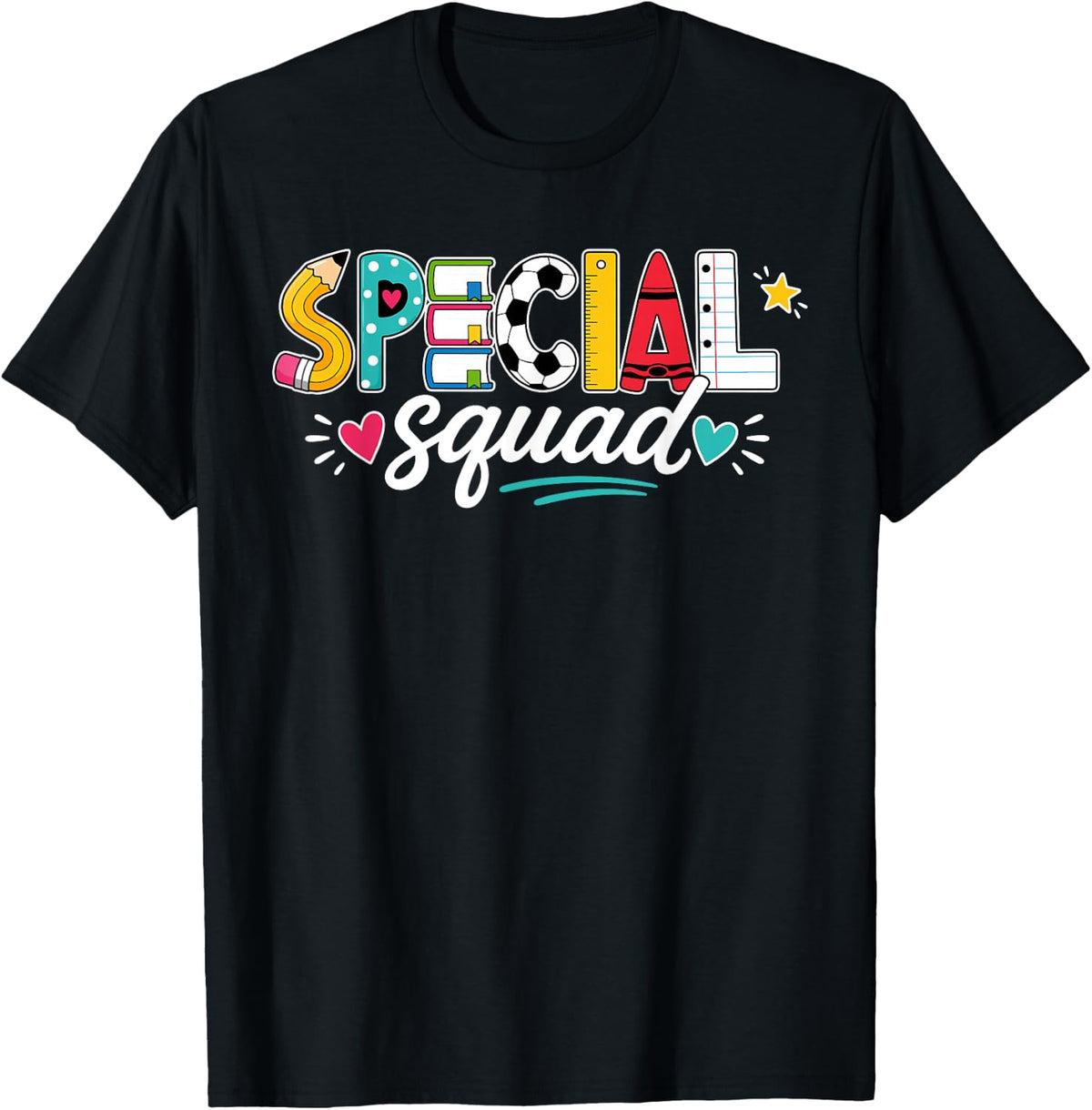 Specials Squad Specials Teacher Crew Sped Teacher T-Shirt - Black