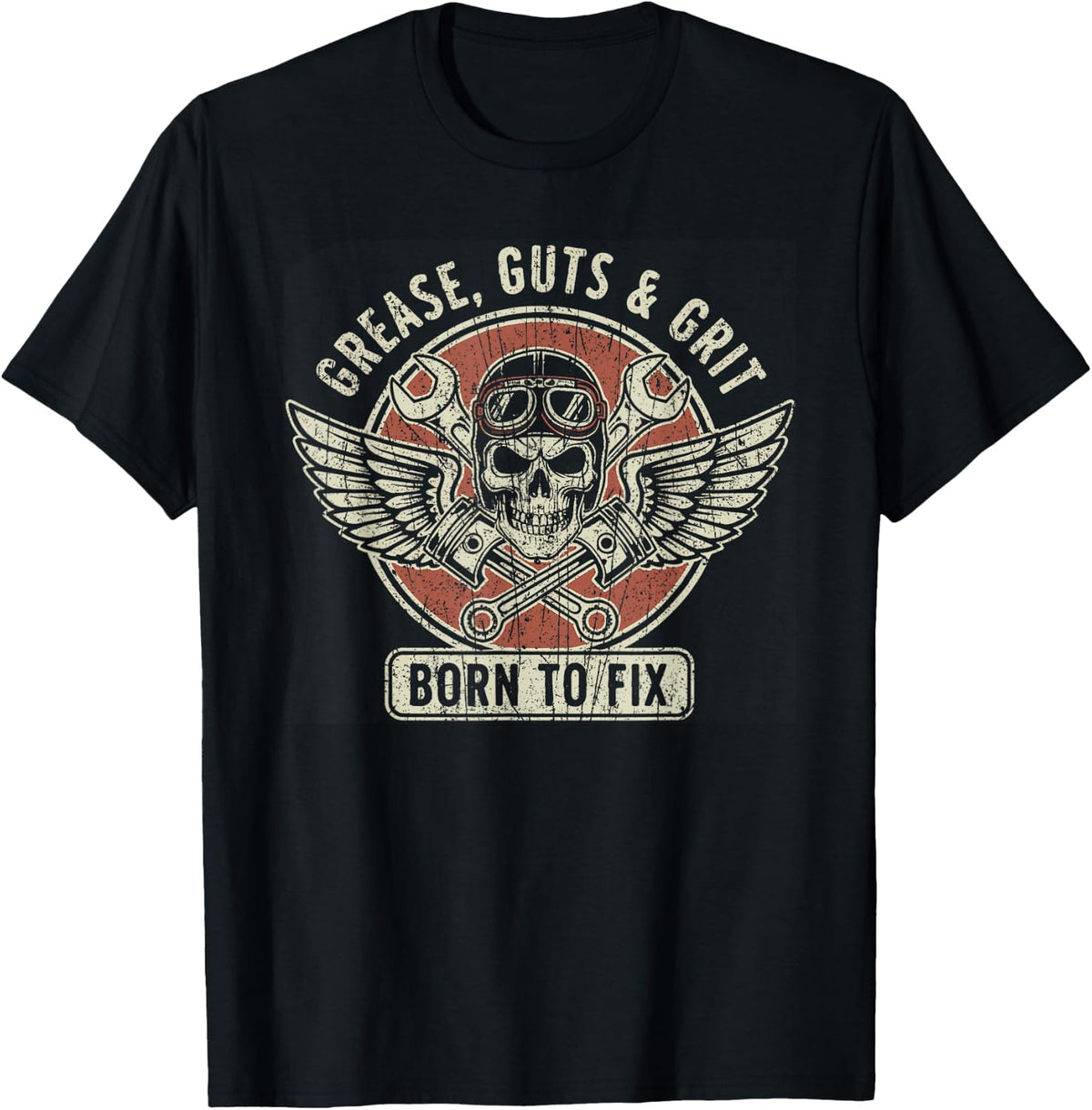 Born to Fix Car Mechanic for Car Guy T-Shirt - Black