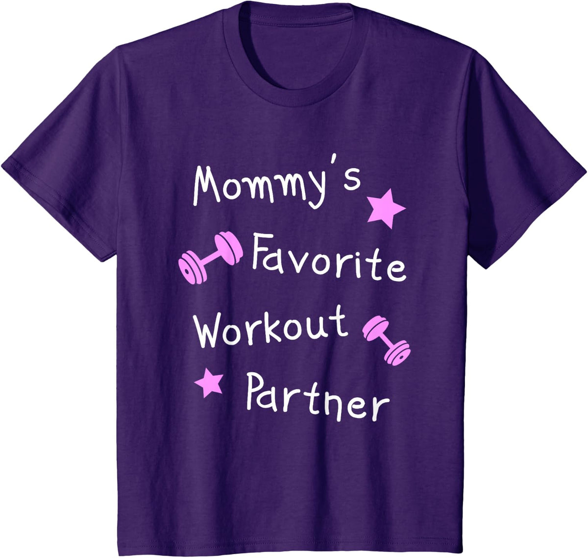 Mommy's Favorite Workout Partner – Kids Cute Fitness (Girls) T-Shirt - Purple