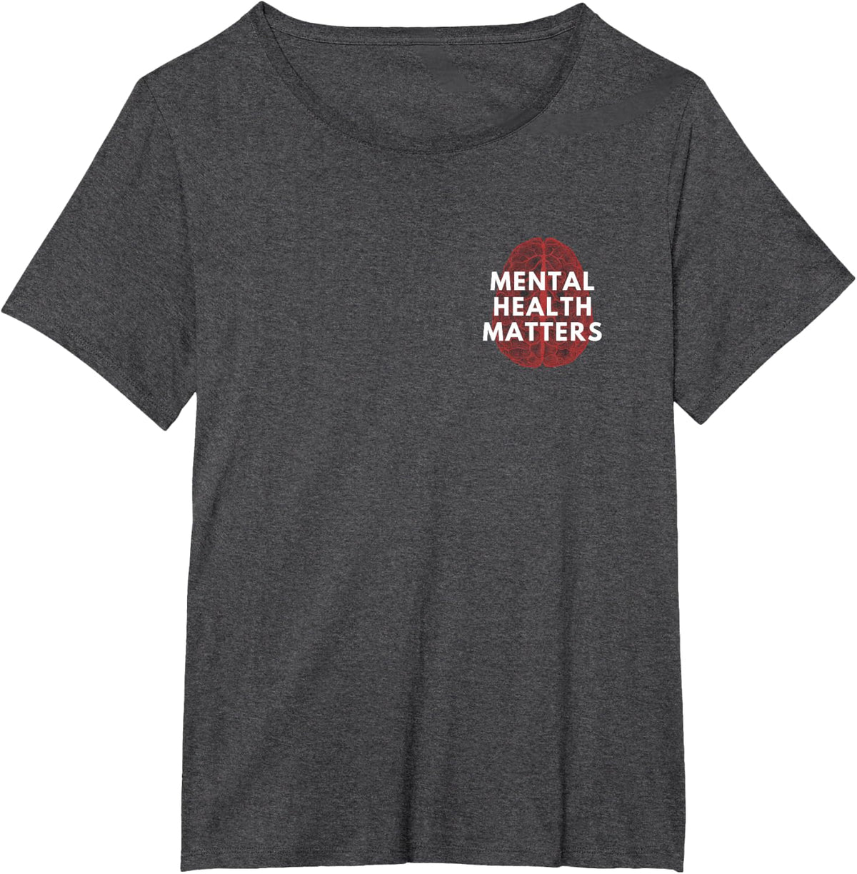 Mental Health Matters Bring Awareness for Human Brains Gift T-Shirt - Dark Heather Grey