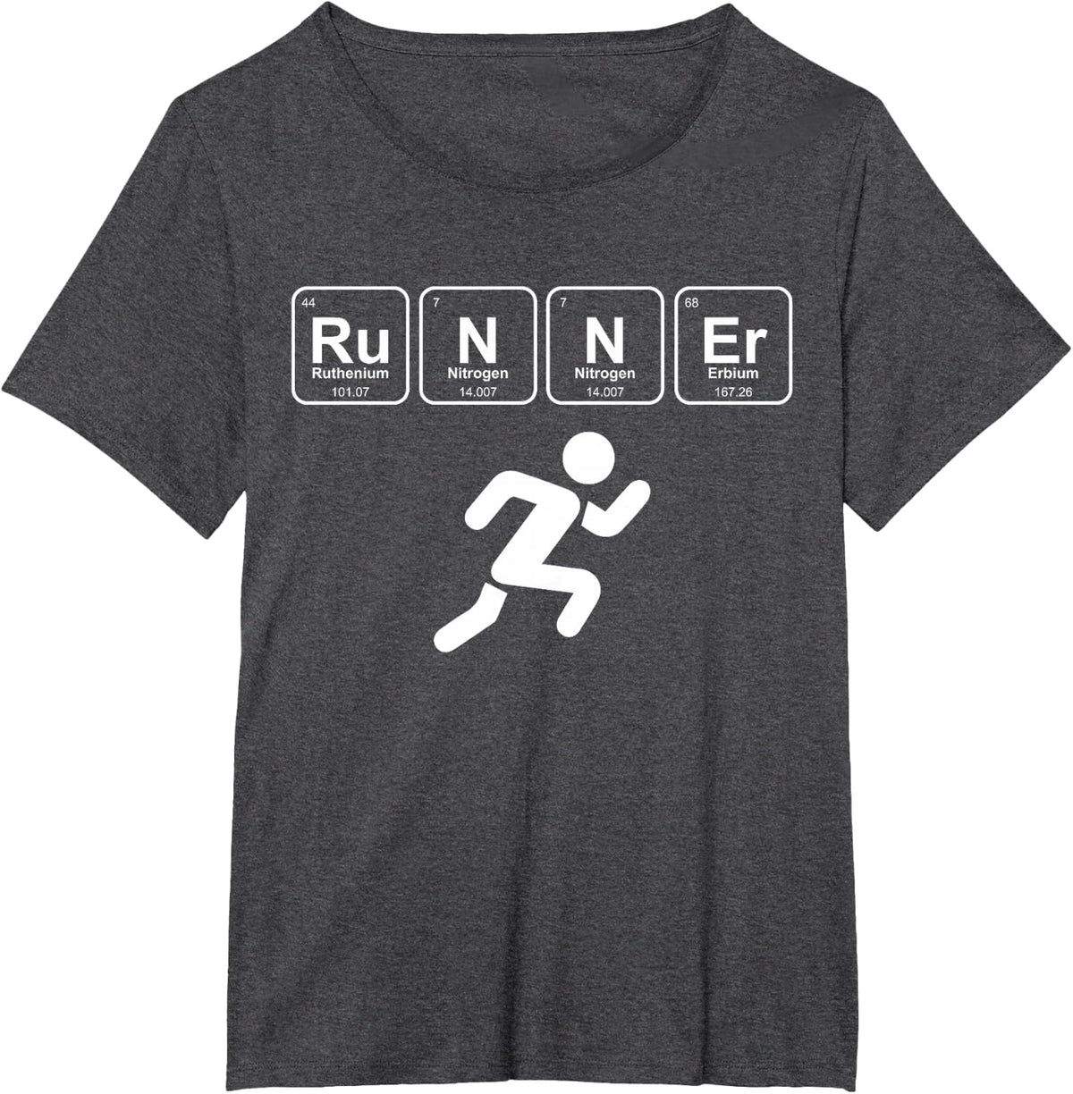 Runner Periodic Table Funny Running Marathon Lovers Outfit T-Shirt - Dark Heather Grey