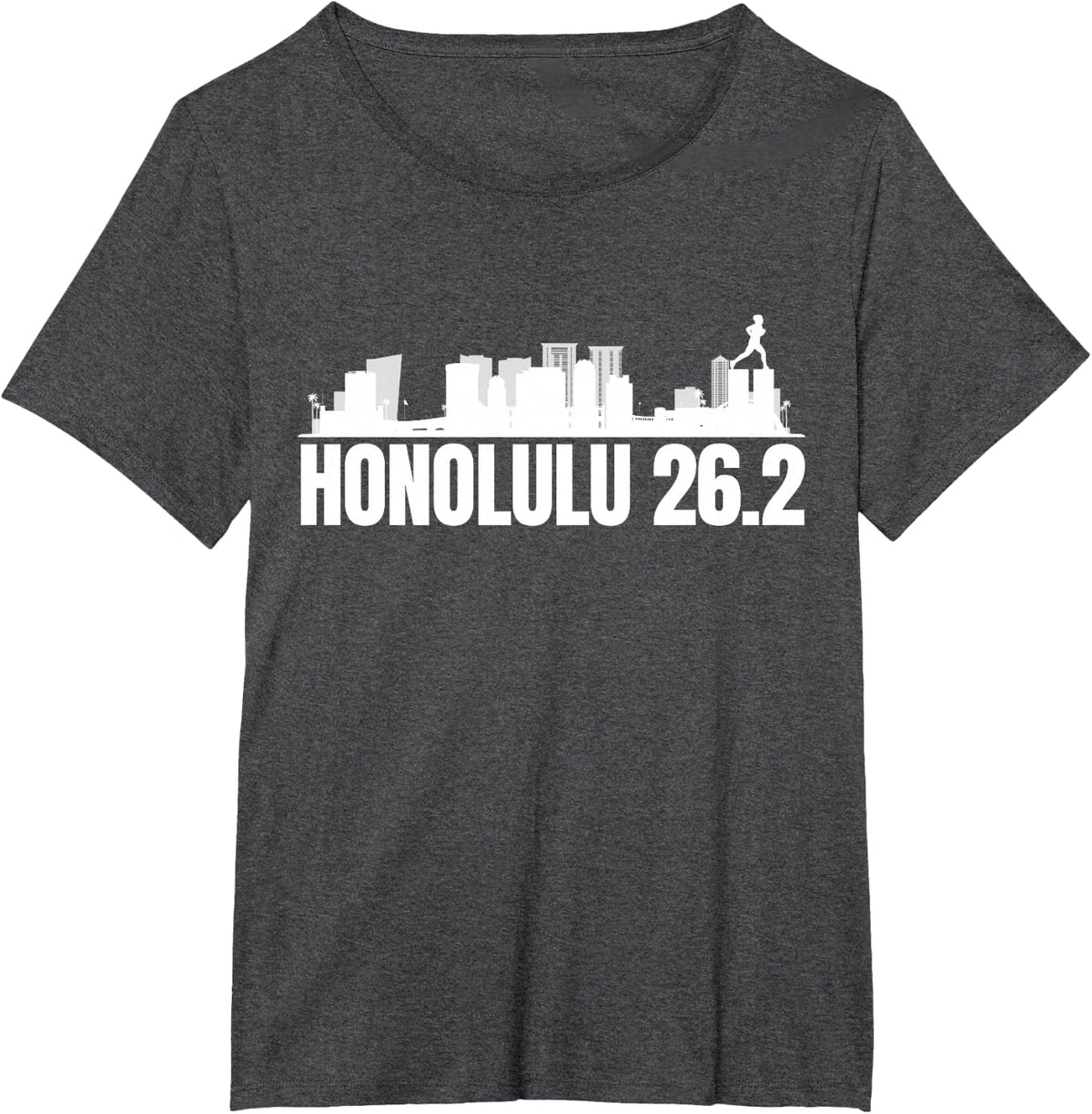 Running Honolulu Race 26.2 Full Marathon Runner T-Shirt Tee for Men and Women - Dark Heather Grey