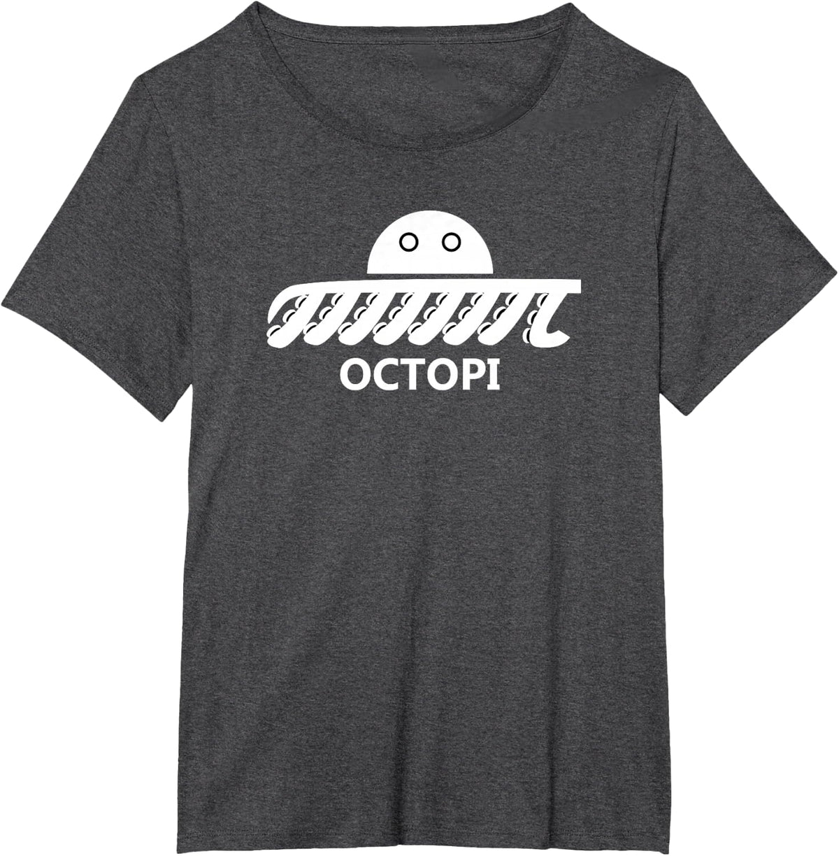 Pi Joke Octopi Math Octopus Novelty T Shirt T-Shirt - Dark Heather Grey