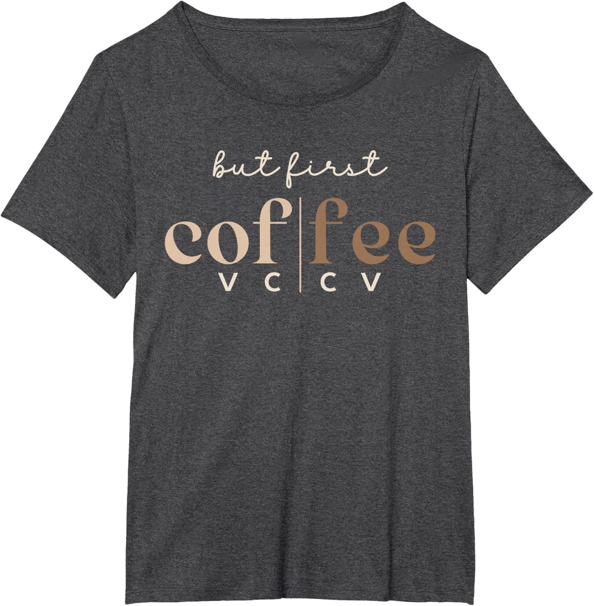 Literacy Science of Reading Phonics Teacher Linguist Coffee T-Shirt - Dark Heather Grey