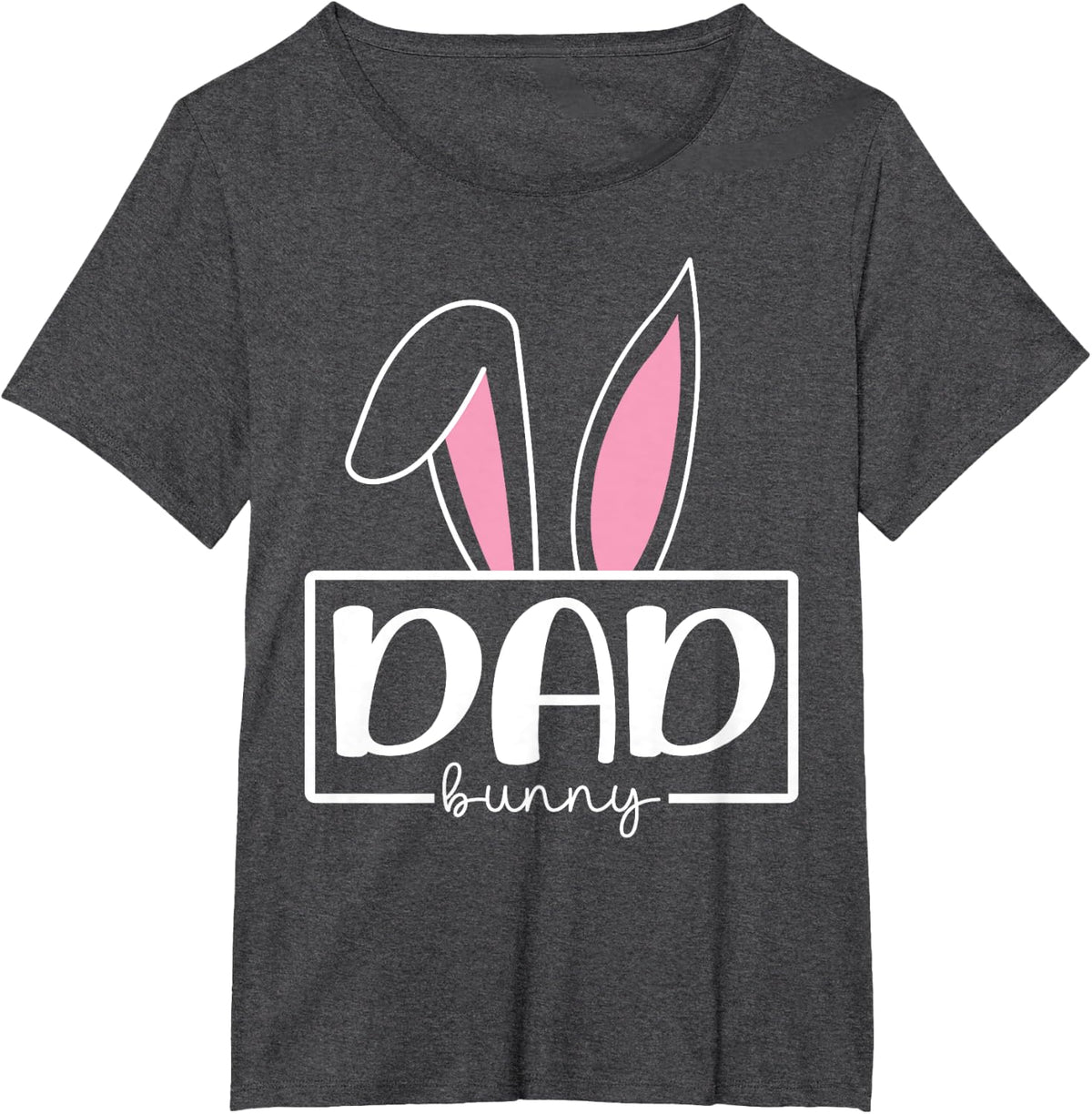 Funny Dad Bunny Happy Easter Family Matching T-Shirt - Dark Heather Grey