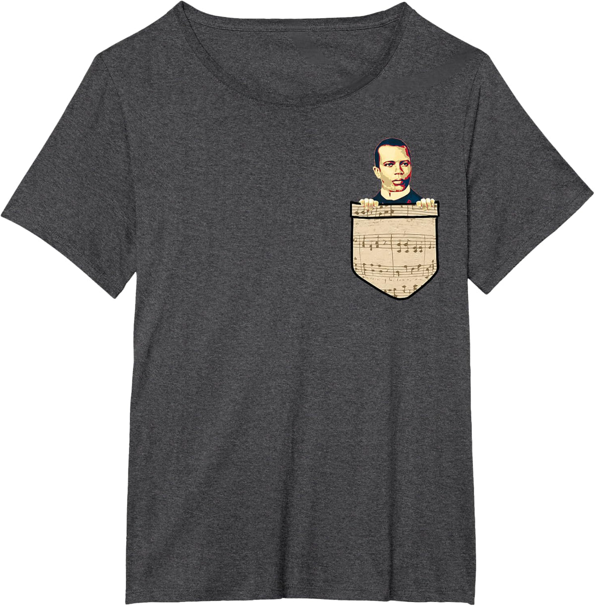 Scott Joplin Classical Music Composer Black History T-Shirt - Dark Heather Grey